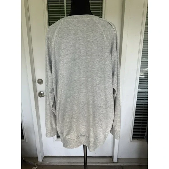 Torrid Gray Embellished Skull French Terry Sweatshirt Sz L Lightweight Bling - Picture 4 of 7